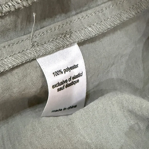 V Neck Tie Back Blouse Maurices soft green long sleeve dressy top elastic waist - Picture 8 of 8